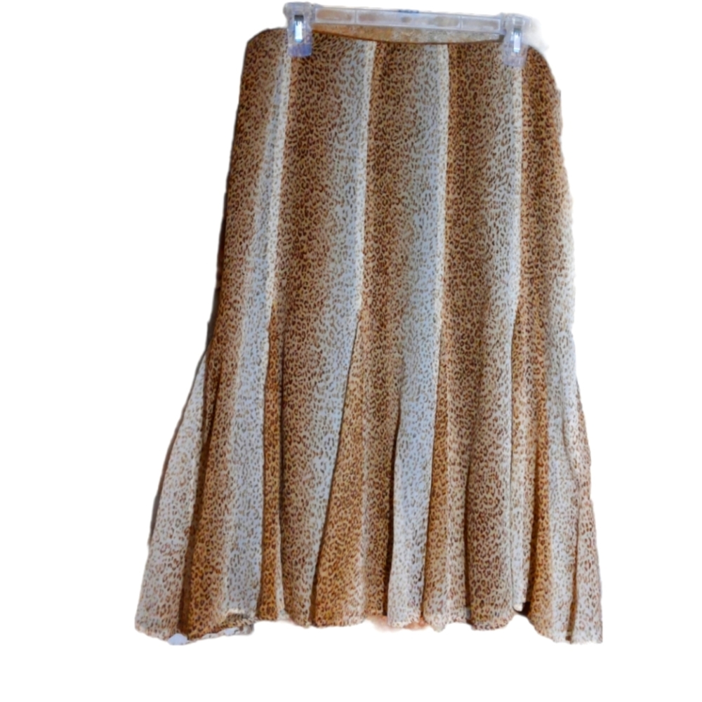 Jones New York signature silk cheetah print skirt